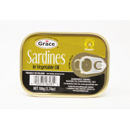 SARDINES IN VEGETABLE OIL