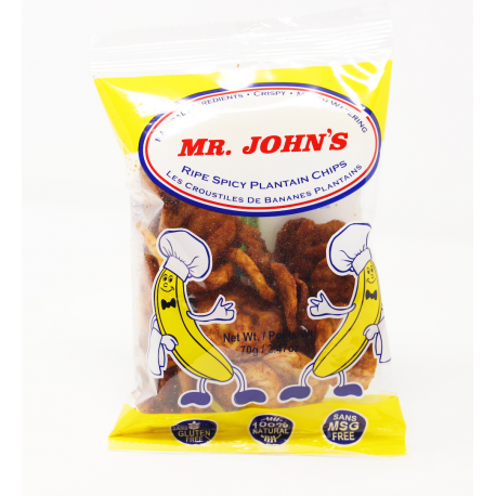 MR JOHN'S RIPE/SPICY PLANTAIN CHIPS
